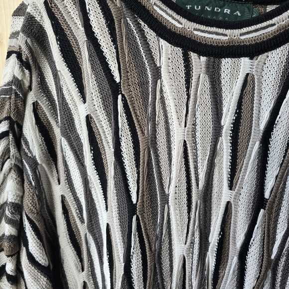 Vintage Tundra Canada Coogi 3D Knit Sweater Mens Large - Picture 5 of 13